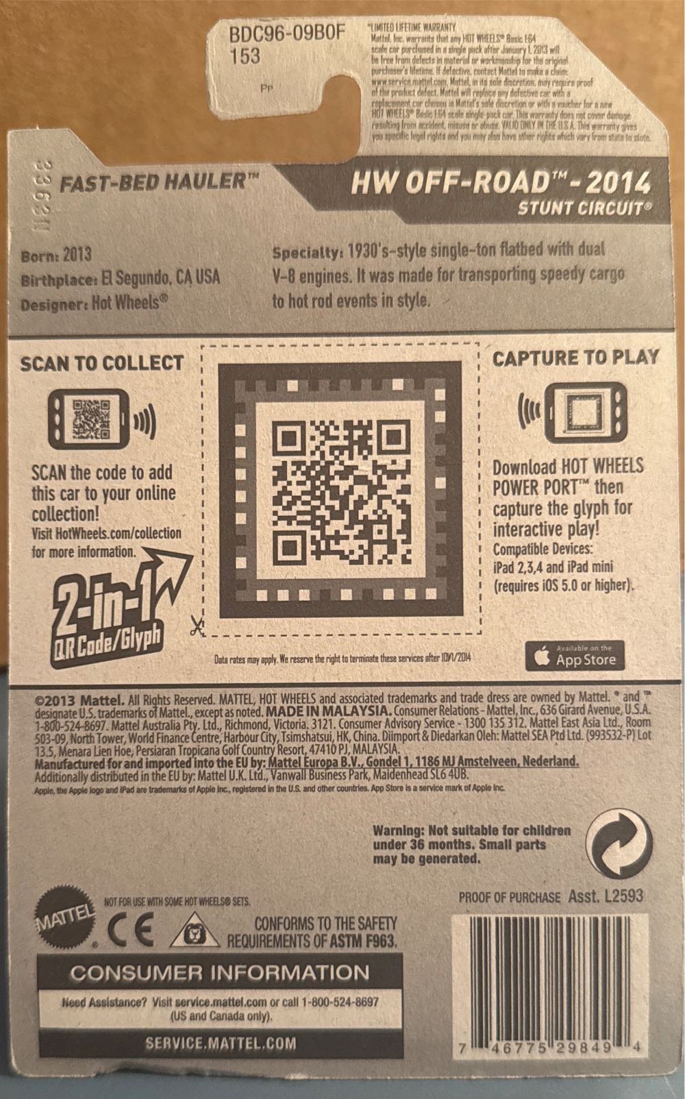 Fast-Bed Hauler - Stunt Circuit toy car collectible - Main Image 3