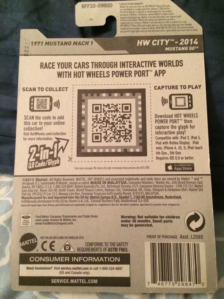 1971 Mustang Mach 1 STH 94/250 - HW City - 2014 Mustang 50th toy car collectible - Main Image 2