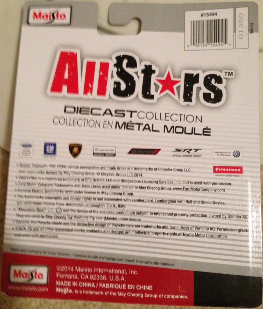 Maisto - All Stars Series 14 toy car collectible - Main Image 2