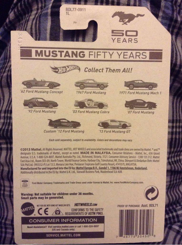 ’92 Ford Mustang - Mustang 50 Years toy car collectible - Main Image 2