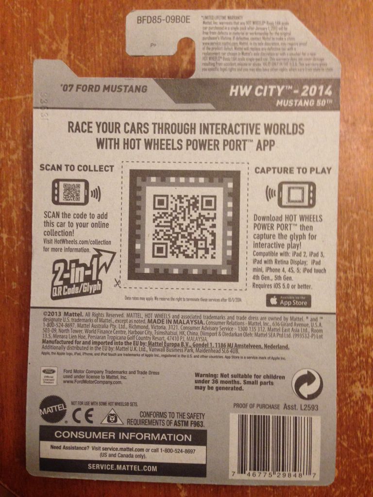 Hot Wheels - 2014 Mustang 50th - Mustang 50th toy car collectible - Main Image 2