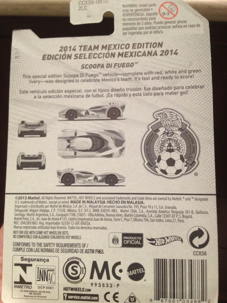 Scoopa Di Fuego - 2014 U.S. National Soccer Teams toy car collectible - Main Image 2