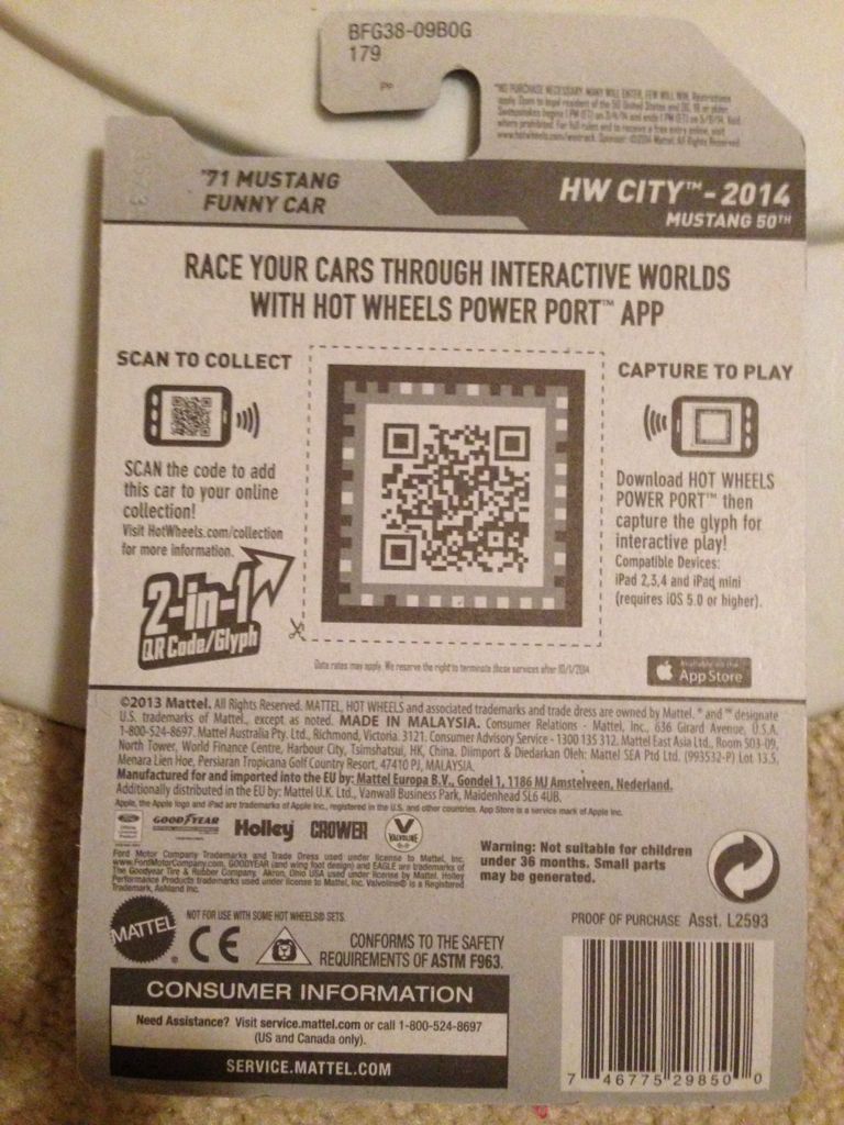 ‘71 Mustang Funny Car (L)m - 2014 - HW City - Mustang 50th toy car collectible - Main Image 2