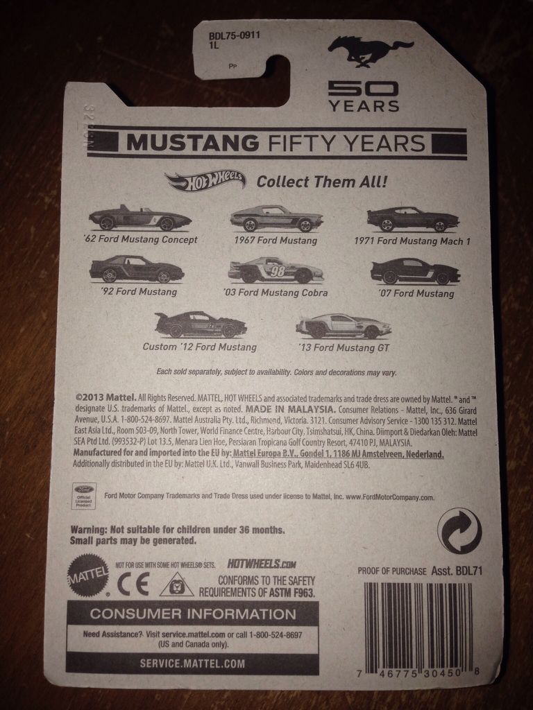 Hot Wheels - Mustang 50 Years - HW - Mustang Fifty Years toy car collectible - Main Image 2