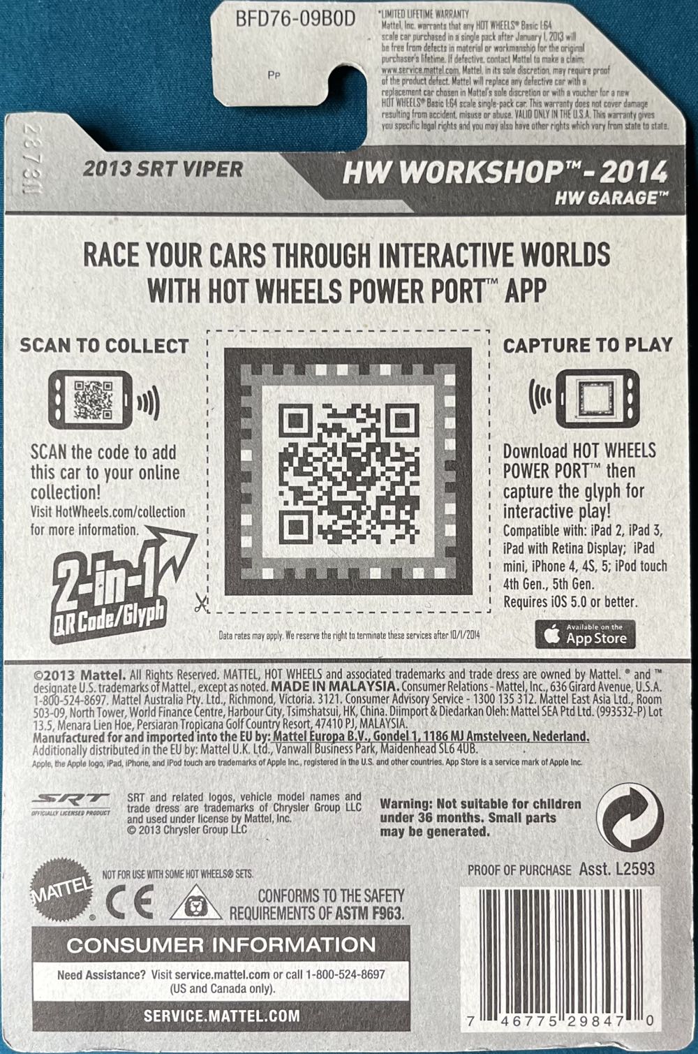 2013 SRT Viper - HW Workshop 2013 toy car collectible - Main Image 2