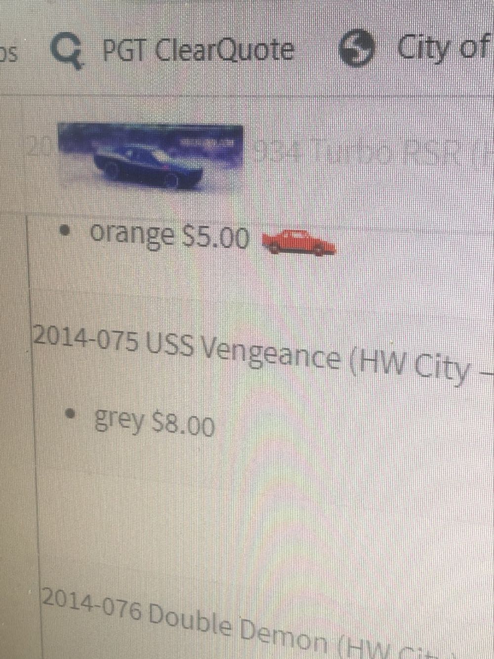 U.S.S. Vengeance - HW City toy car collectible - Main Image 3