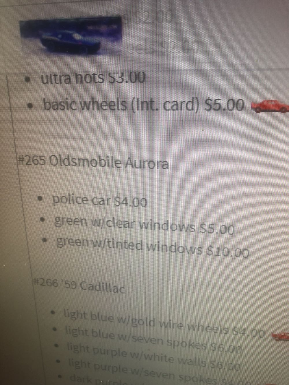 Oldsmobile Aurora  toy car collectible - Main Image 3