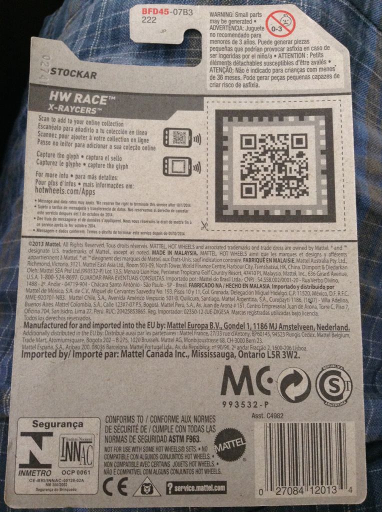 TH 2014 10/12 Stockar  - HW Race toy car collectible - Main Image 2