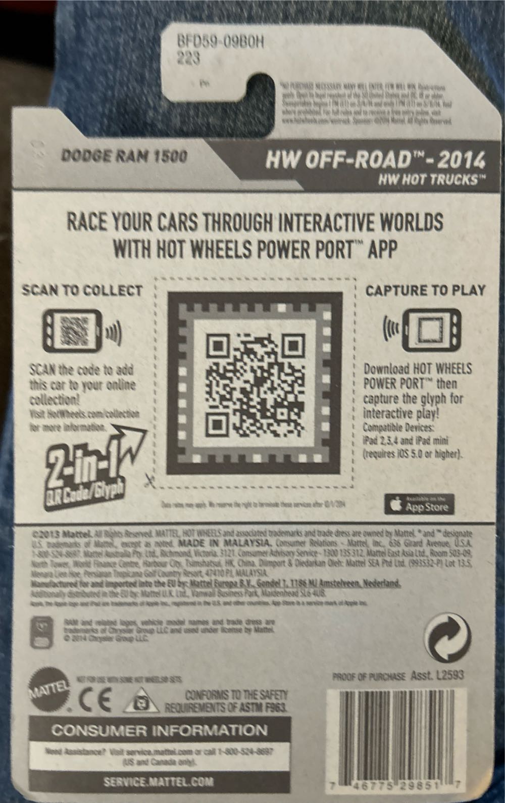 3/10 Dodge Ram 1500 - 2014 - HW Off-Road - Hot Trucks toy car collectible - Main Image 3