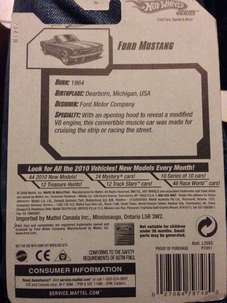 Ford Mustang - Treasure Hunt 2009 toy car collectible - Main Image 2