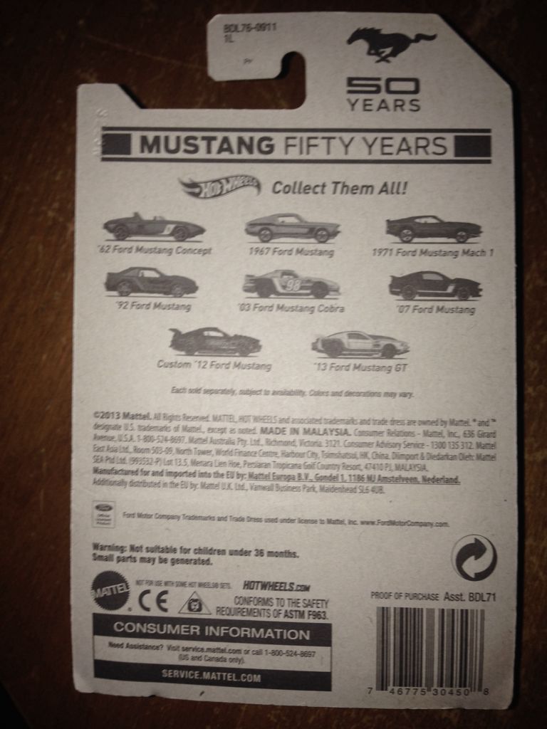 Hot Wheels - Mustang 50 Years - HW - Mustang Fifty Years toy car collectible - Main Image 2