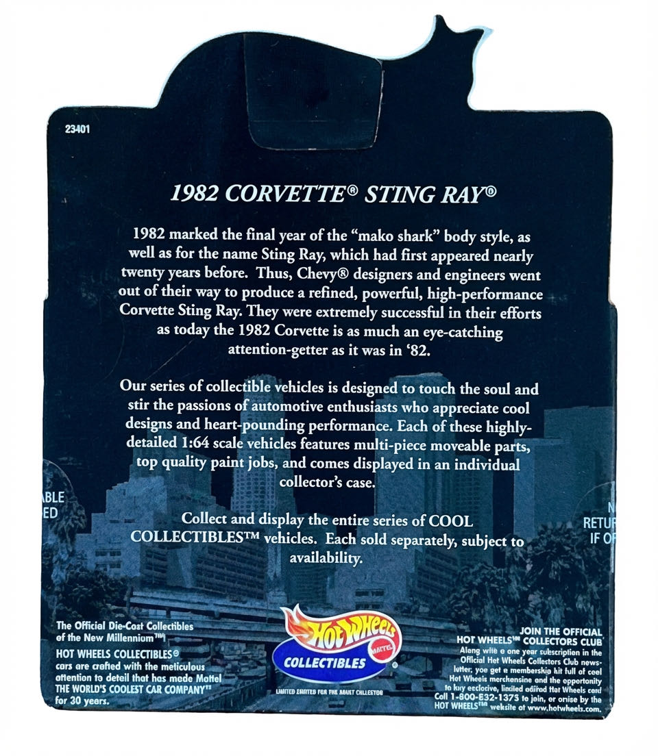 Corvette® Stingray® ’82 - Hot Wheels Collectibles® toy car collectible - Main Image 2