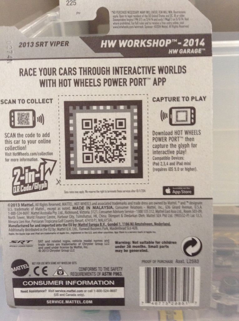 2013 SRT Viper - HW Workshop - 2014 HW Garage toy car collectible - Main Image 2