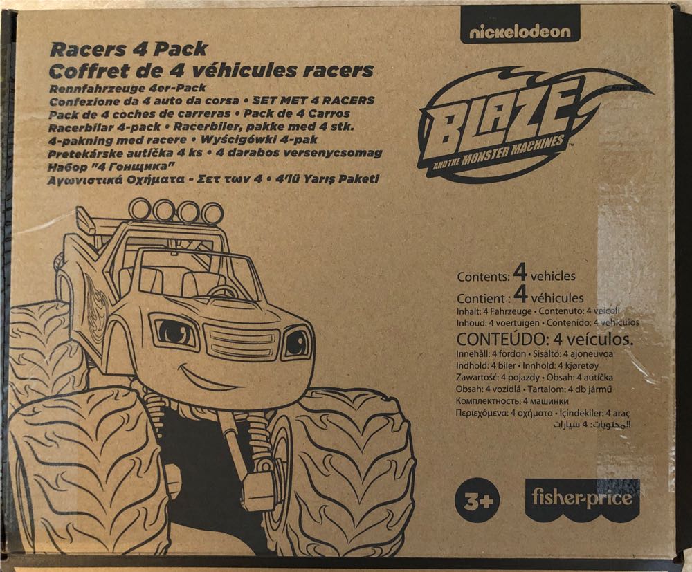 Fisher-price Blaze And The Monster Machines Racers 4 Pack Set Of Die-cast Metal Push-along Vehicles For Preschool Kids Ages 3 Years And Older Amazon Exclusive  toy car collectible [Barcode 887961963526] - Main Image 4