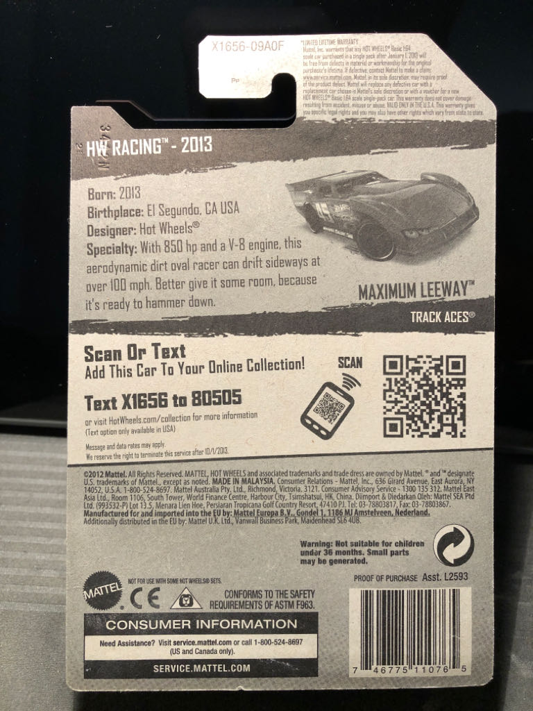 Maximum Leeway - HW Racing toy car collectible - Main Image 2