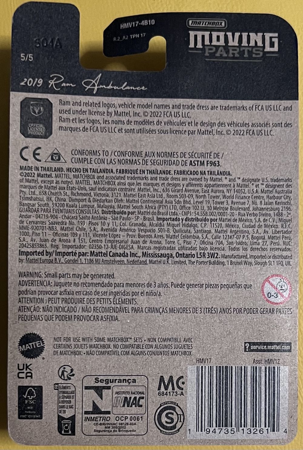 Ram Ambulance (2019) - 70th Special Edition Moving Parts toy car collectible - Main Image 2