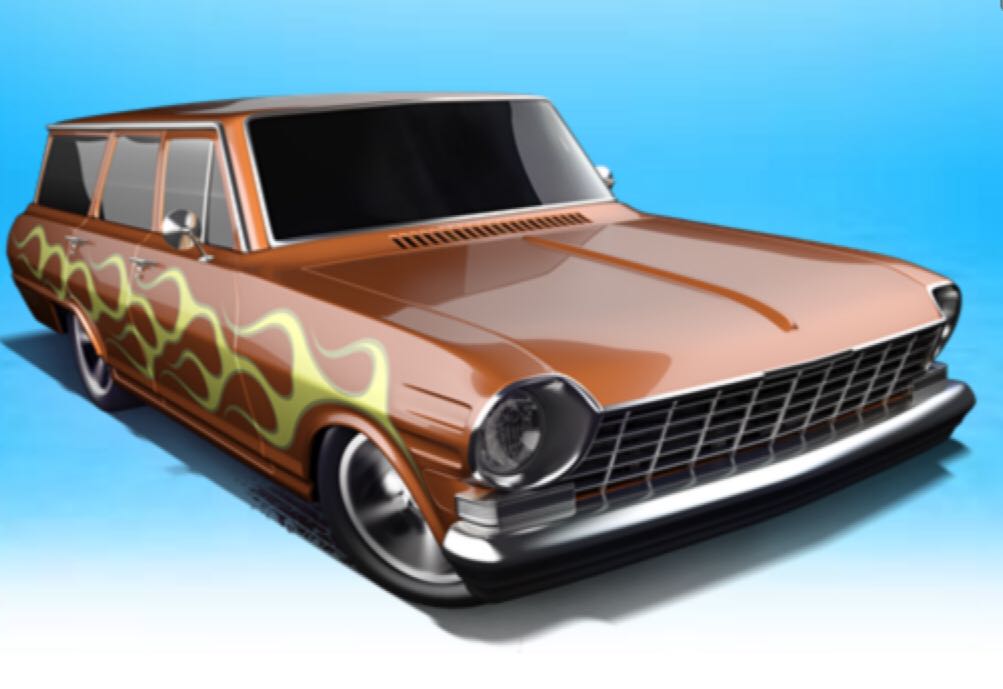 ’64 Chevy Nova Station Wagon - 2014 - HW Workshop - Muscle Mania toy car collectible - Main Image 2