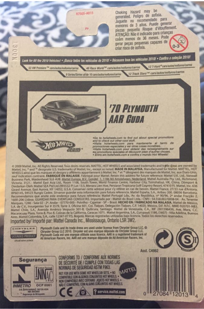 ’70 Plymouth AAR Cuda - 2010 Muscle Mania toy car collectible - Main Image 2