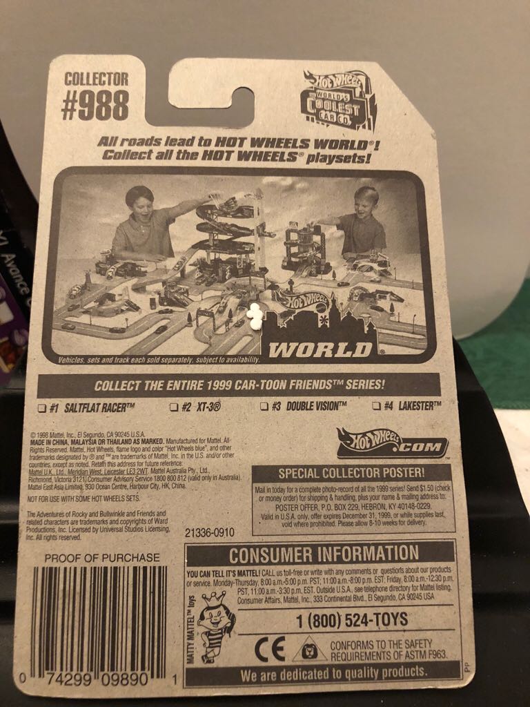 Cartoon Friends Lakester - HW Screen Time toy car collectible - Main Image 2