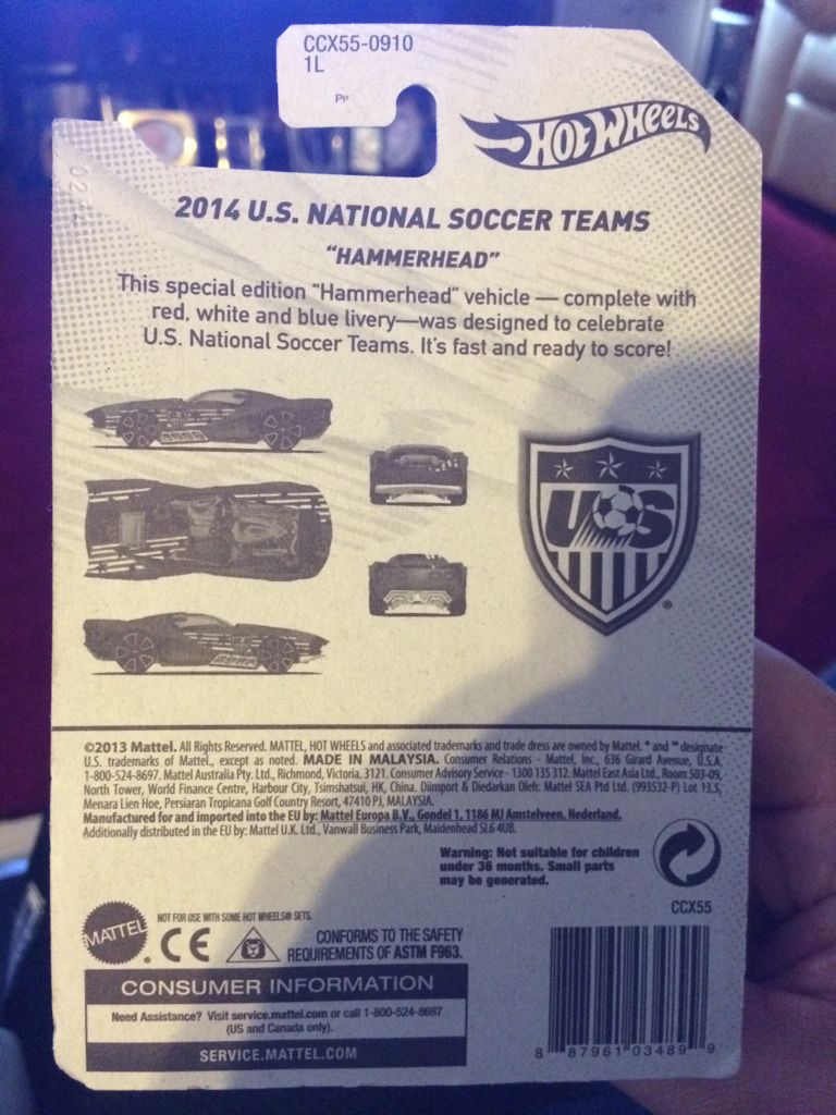 Hammerhead - 2014 U.S. National Soccer Teams toy car collectible - Main Image 2