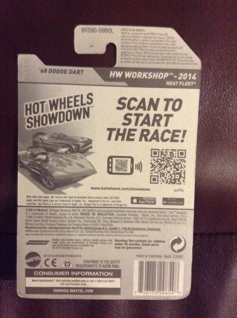 1968 Dodge Dart - HW Workshop: Heat Fleet toy car collectible - Main Image 2