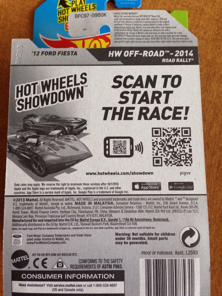 ’12 Ford Fiesta - 2014 Treasure Hunt toy car collectible - Main Image 2