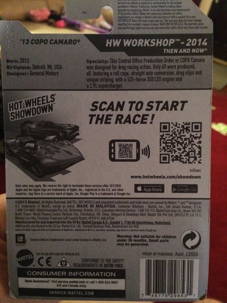 13 Copo Camaro - 2014 HW Workshop toy car collectible - Main Image 2