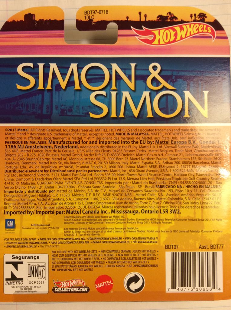 Simon & Simon - Retro Entertainment Series toy car collectible - Main Image 2