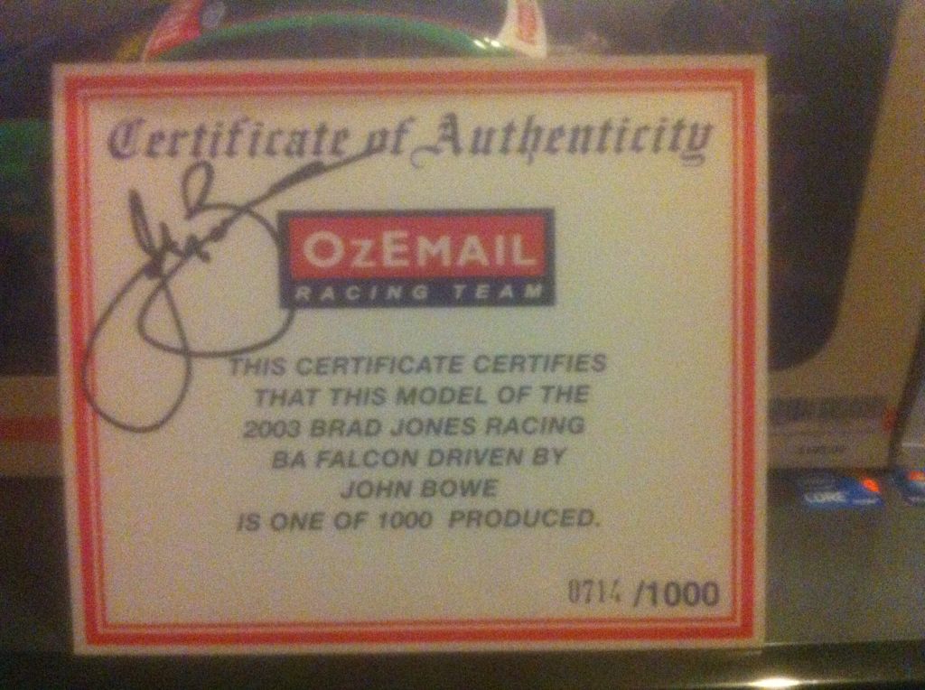 John Bowe BA Brad Jones Racing 888 - John Bowe toy car collectible - Main Image 2