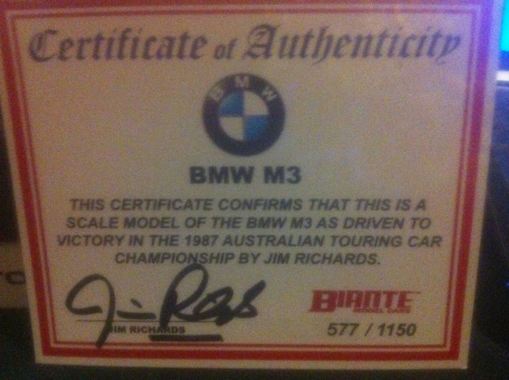 Jim Richards 1987 BMW M3 ATCC Winner - Jim Richards toy car collectible - Main Image 2