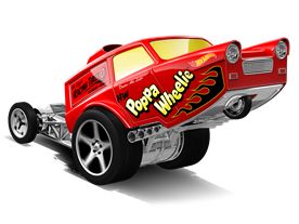 HW Poppa Wheelie - HW Off-Road - 2014 HW Daredevils toy car collectible - Main Image 2