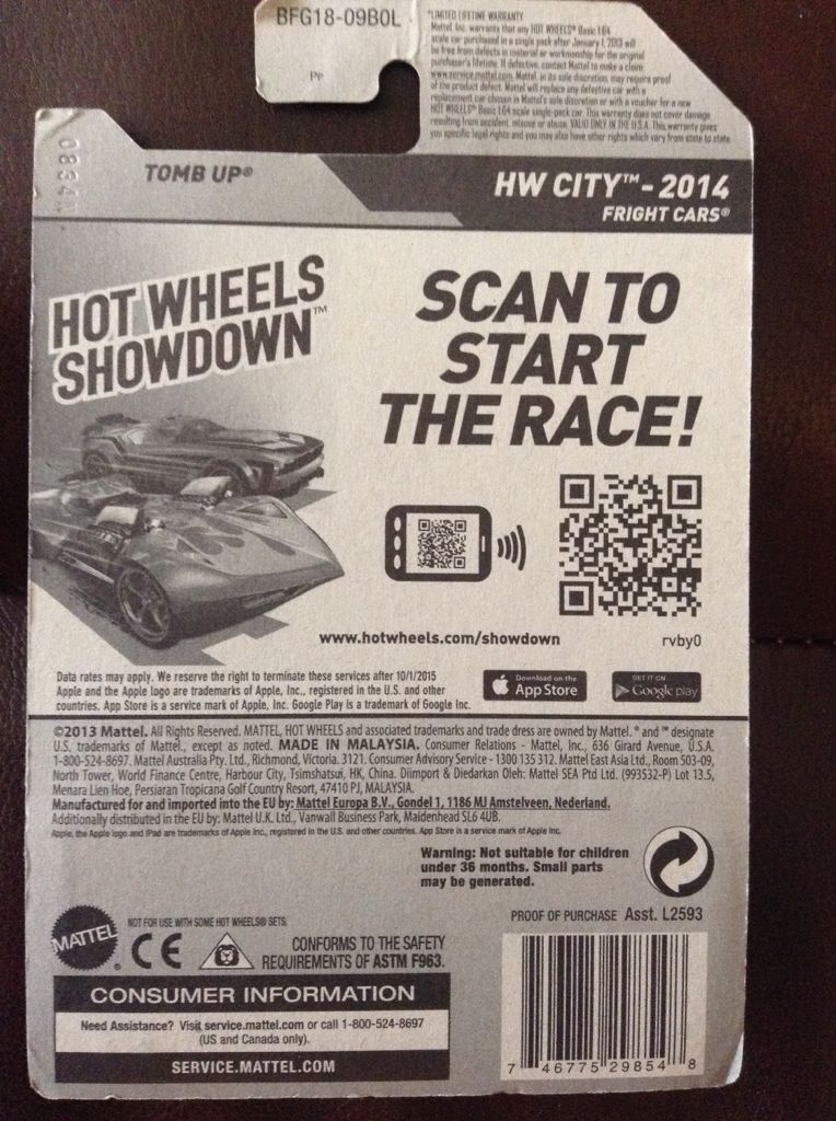 Tomb Up - 2014 HW City - Fright Cars toy car collectible - Main Image 2