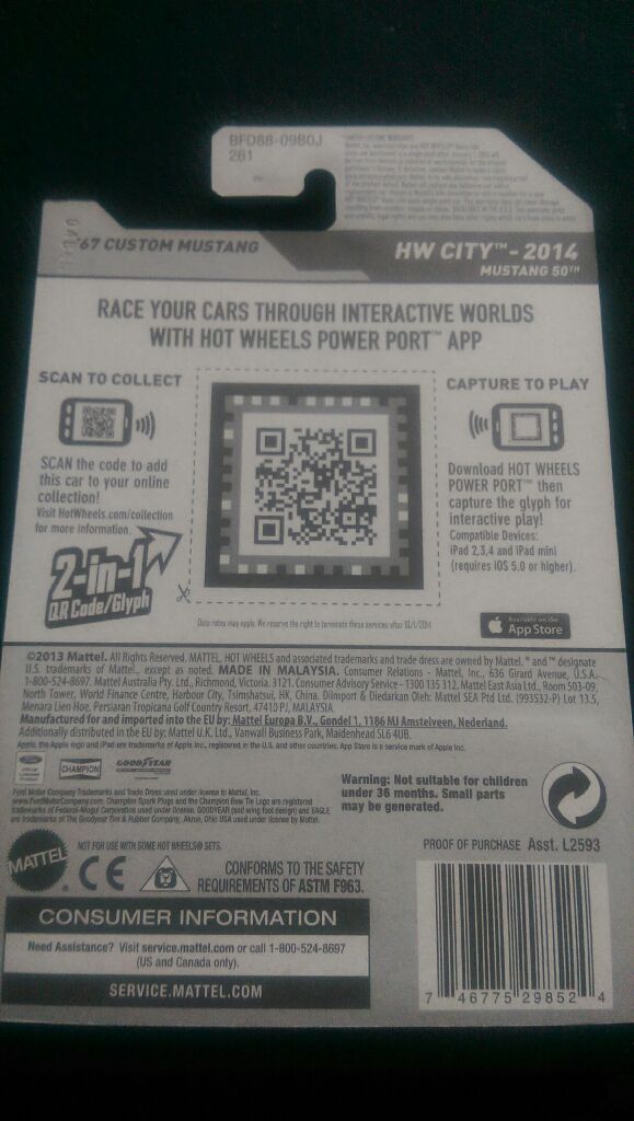 1967 Mustang - HW City: Mustang 50th toy car collectible - Main Image 2