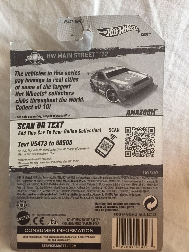 Hw Main Street 12  toy car collectible - Main Image 2