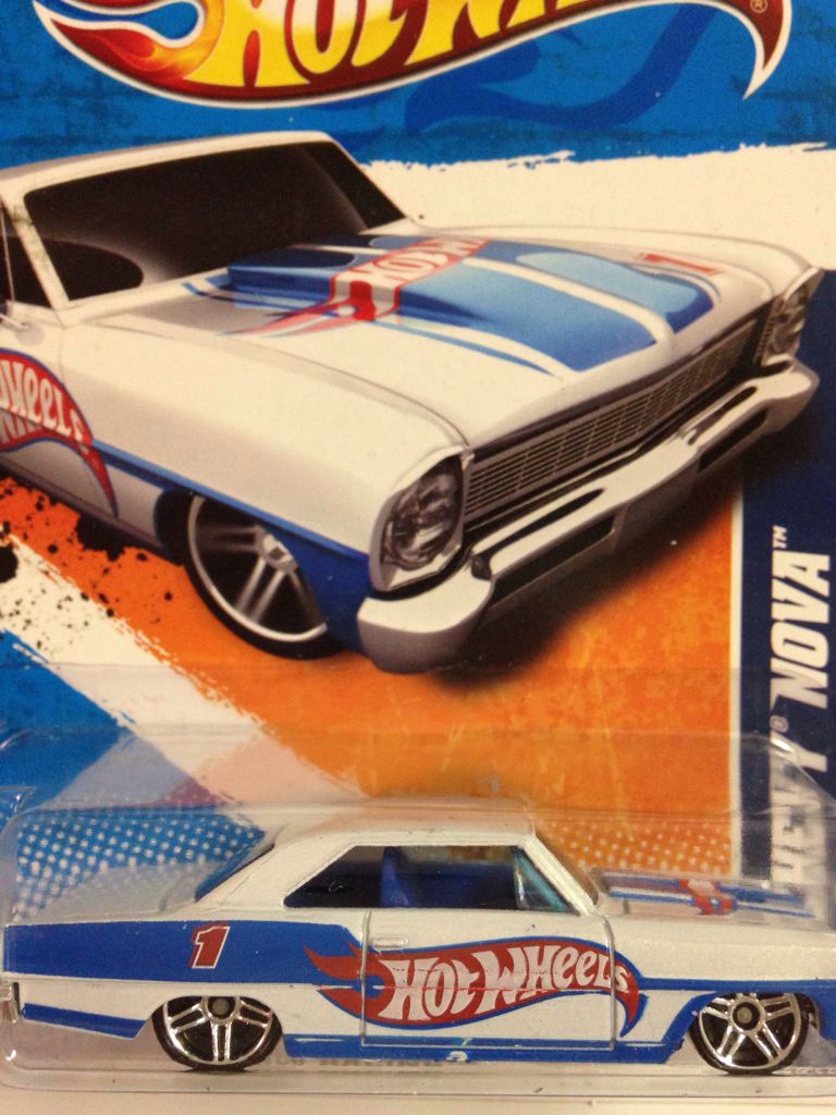 ’66 Chevy Nova - 2011 HW Racing toy car collectible - Main Image 1