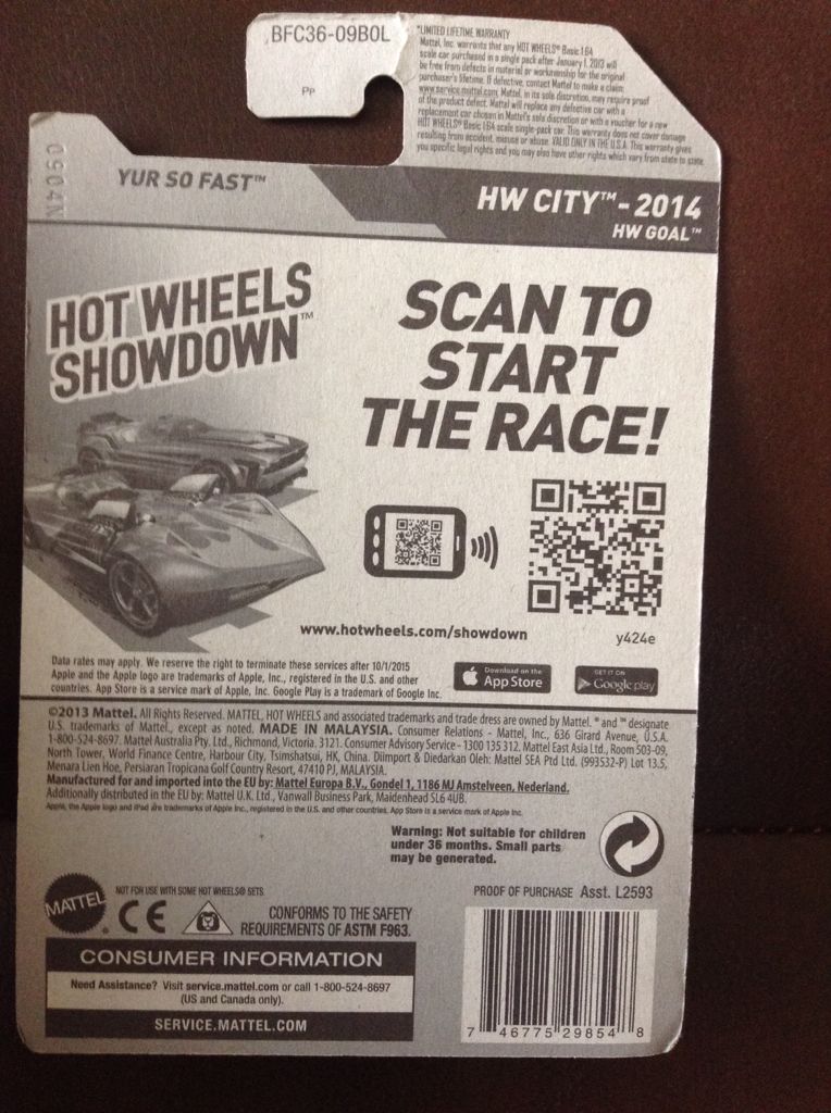 Yur So Fast - 2014  HW City toy car collectible - Main Image 2