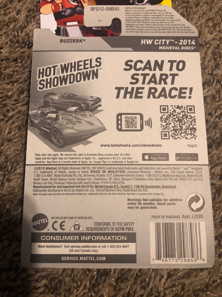 Buzzerk - HW City-2014 Medieval Rides toy car collectible - Main Image 2