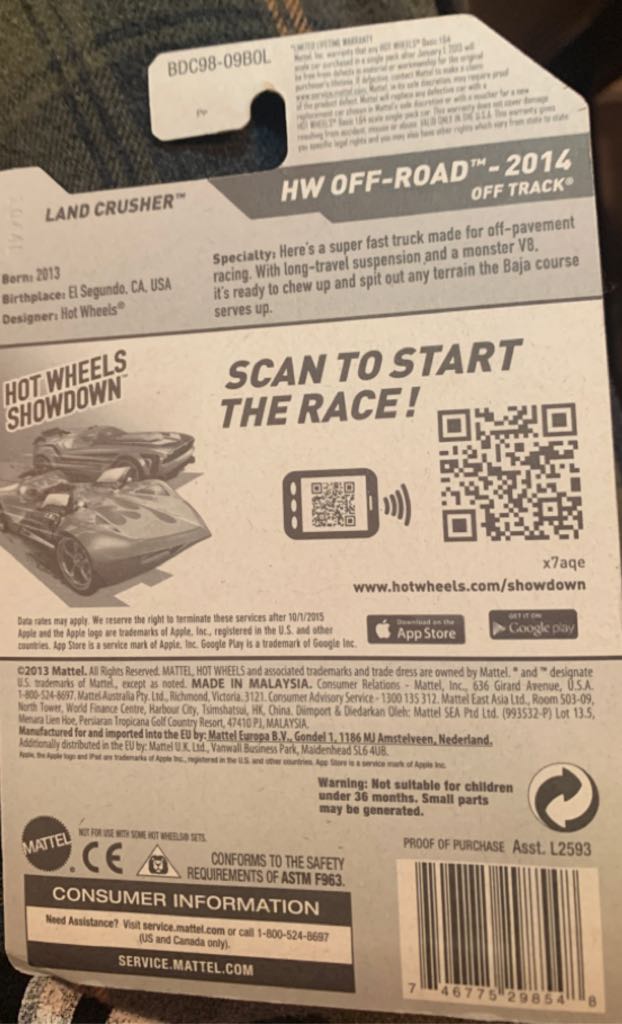 Land Crusher - HW Off Road toy car collectible - Main Image 2