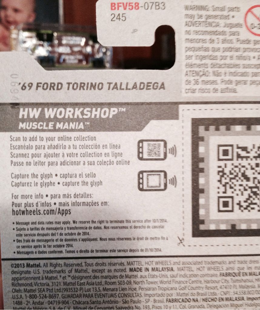 Ford Torino Talladega ‘69 - 2014 - HW Workshop - Muscle Mania toy car collectible - Main Image 2