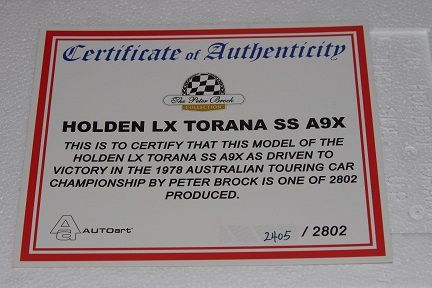 Peter Brock 1978 ATCC Winner - Peter Brock toy car collectible - Main Image 2