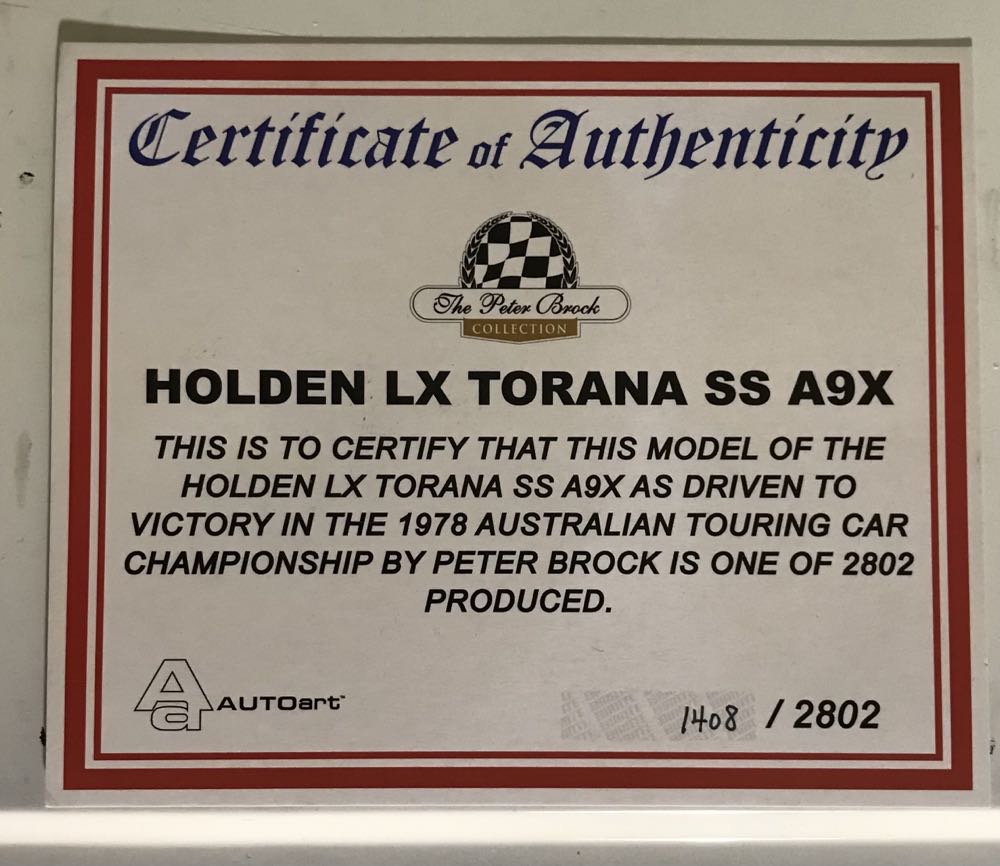 Peter Brock 1978 ATCC Winner - Peter Brock toy car collectible - Main Image 4