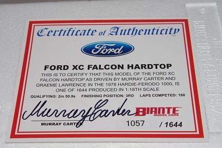 Murray Carter 1978 Bathurst XC Ford Falcon - Bathurst toy car collectible - Main Image 2