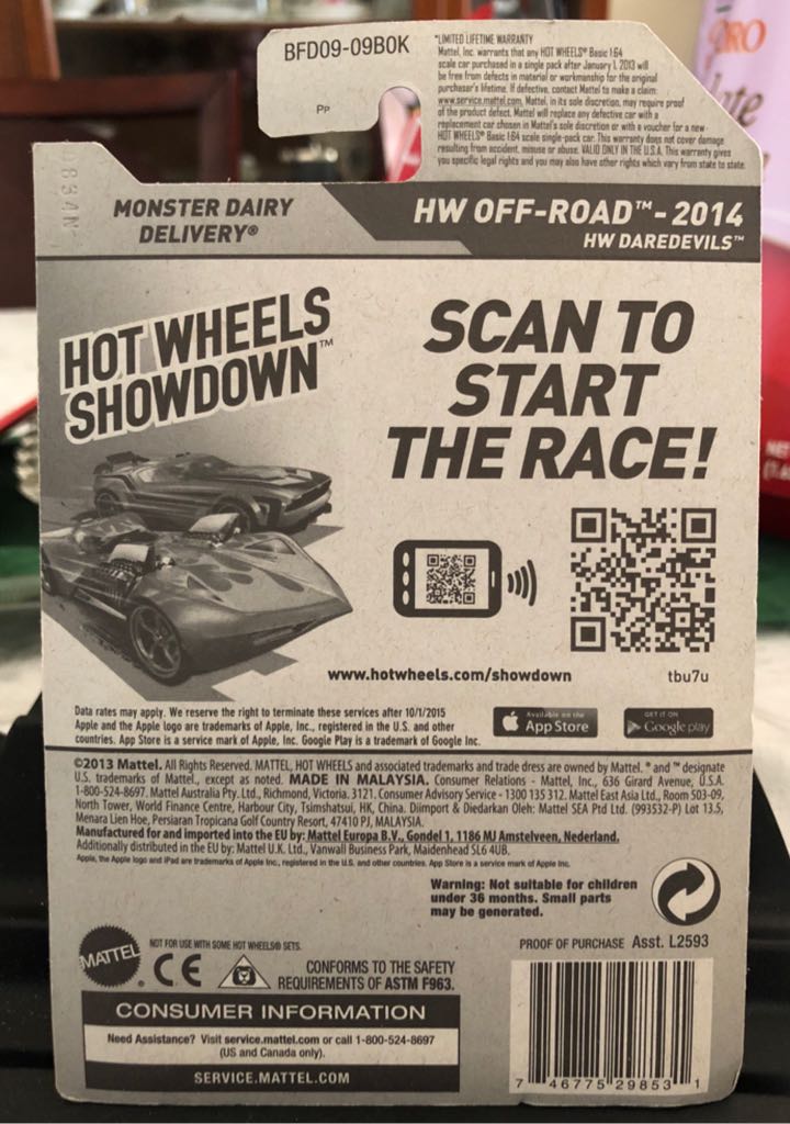 Hotwheels Monster Dairy Delivery - HW Off Road toy car collectible - Main Image 2