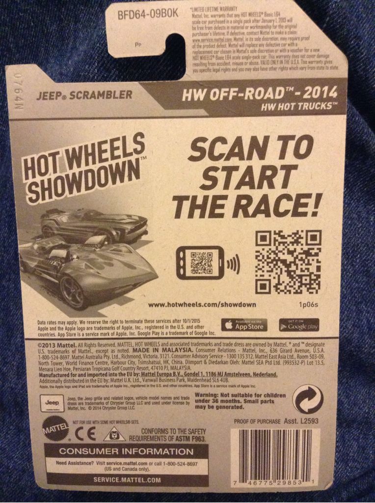 Hot Wheels Jeep Scrambler - HW Off Road toy car collectible - Main Image 2