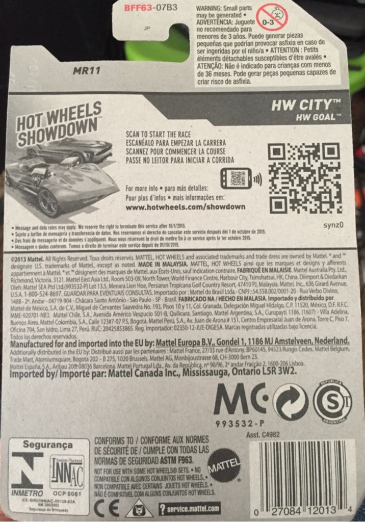 Hotwheels MR11 - HW Goal toy car collectible - Main Image 2