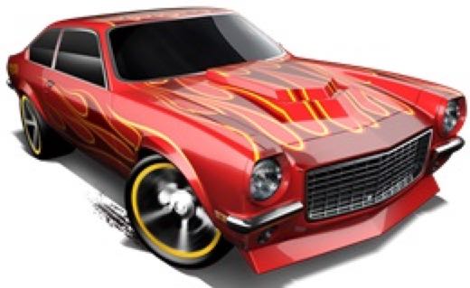 1972 Custom V-8 Vega - HW Workshop: Heat Fleet toy car collectible - Main Image 2