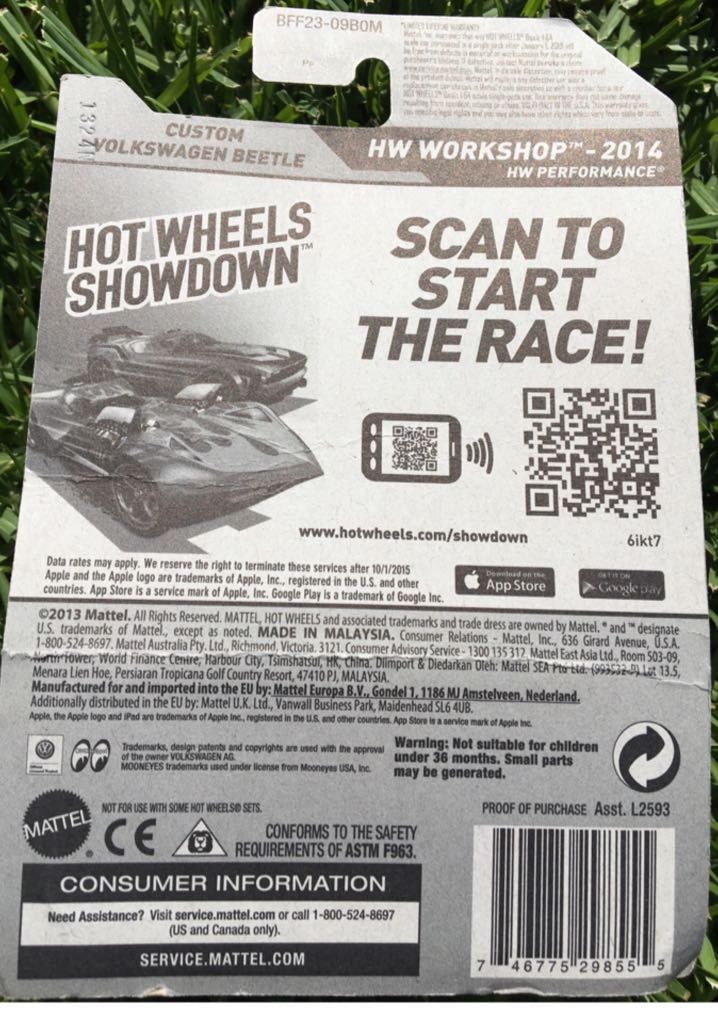 Custom Volkswagon Beetle - HW WORKSHOP toy car collectible - Main Image 2