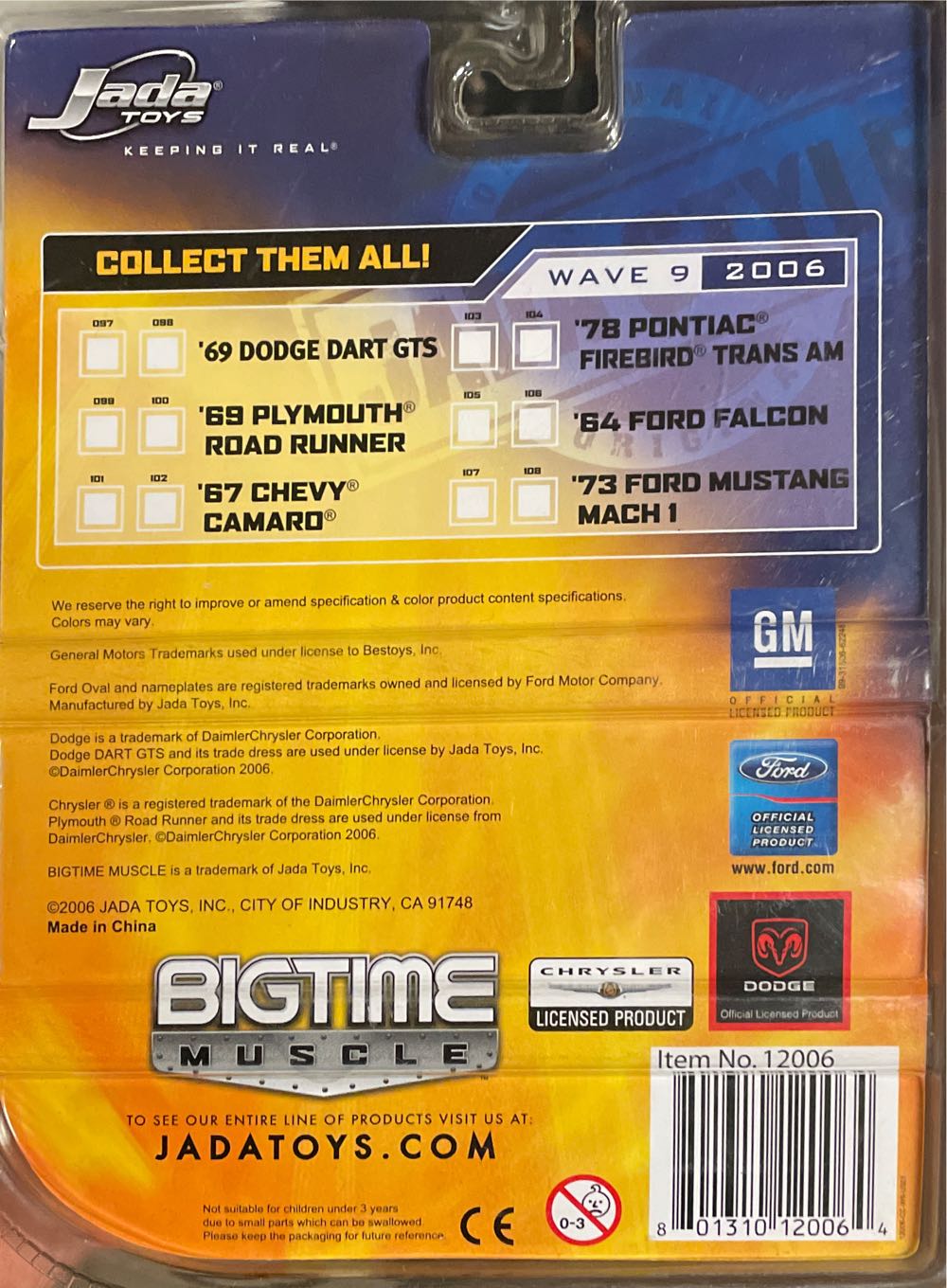 Jada - Bigtime Muscle - 69 Dodge Dart GTS - Wave #9 toy car collectible - Main Image 2