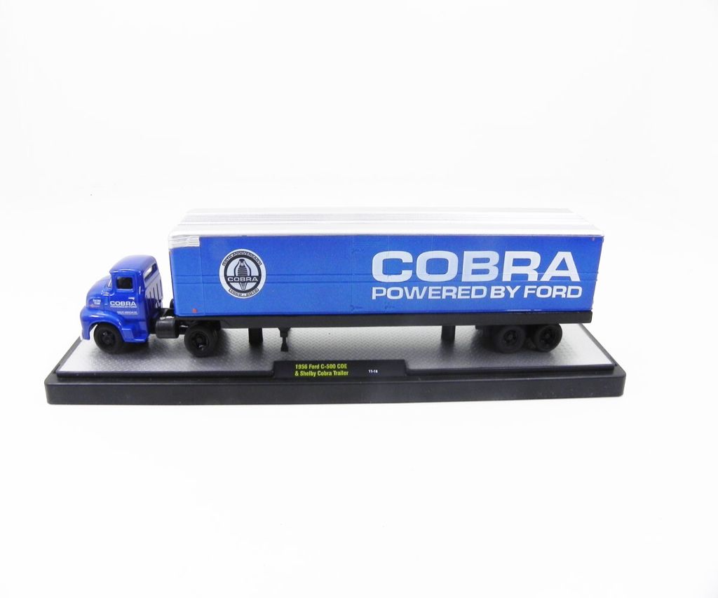 M2 Machines 1956 Ford C-500 COE & Shelby Cobra Trailer - Auto Haulers toy car collectible - Main Image 1