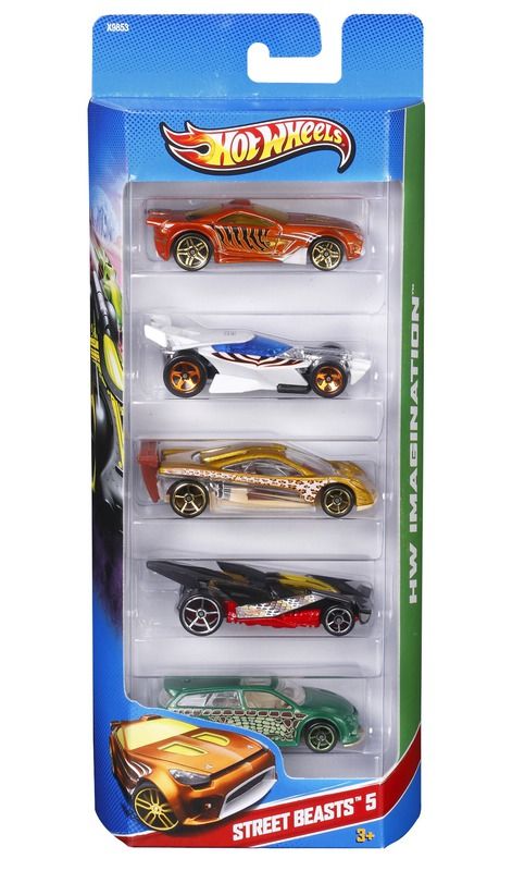 Street Beasts 5 Pack - Hw Imagination 5 Pack toy car collectible - Main Image 1